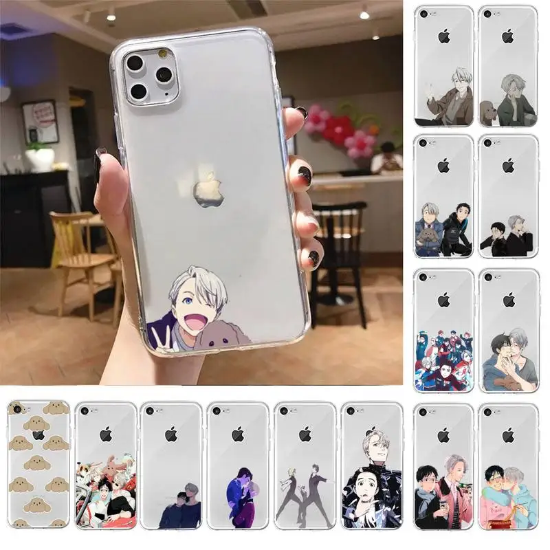 

yuri on ice Phone Case For iphone 13 X XS MAX 6 6s 7 7plus 8 8Plus 5 5S SE 2020 XR 11 11pro max Clear funda Cover