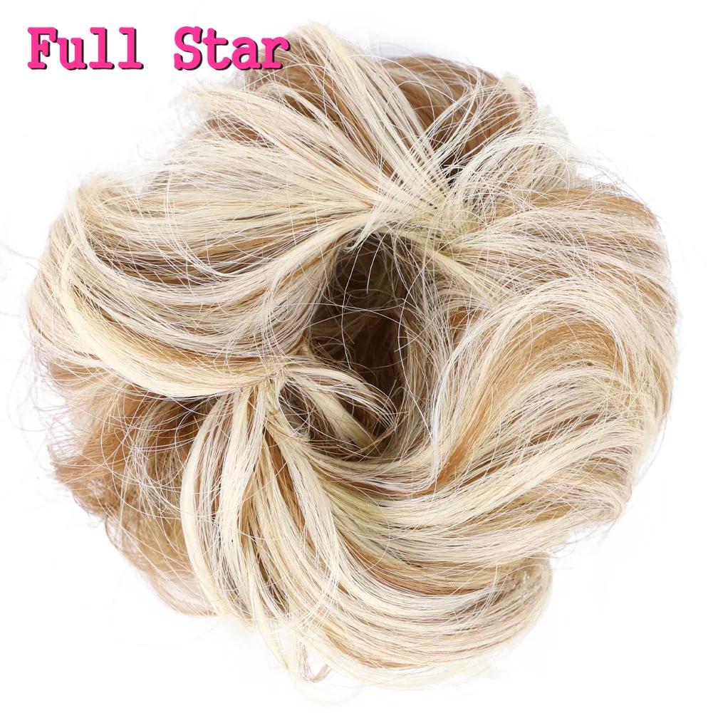Full Star Synthetic Natural Messy Hair Bun Chignon Fake Hair Bridal Donuts Hairpiece For Women Wrap Curly Elastic Updo Scrunchy 11 Full Star Synthetic Natural Messy Hair Bun Chignon Fake Hair Bridal Donuts Hairpiece For Women Wrap Curly Elastic Updo Scrunchy