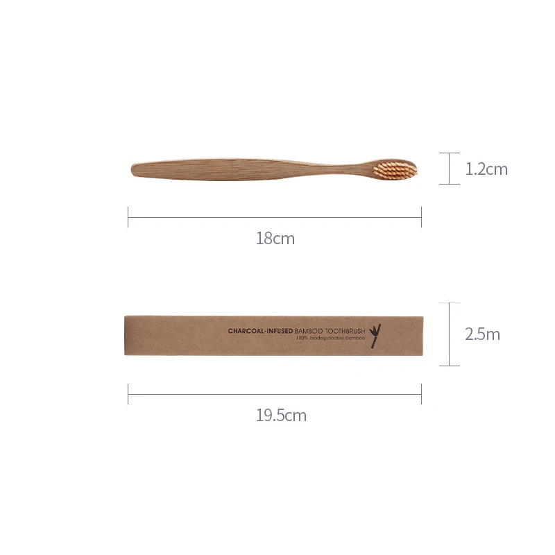 

Bamboo Toothbrush Eco Friendly Wooden Tooth Brush Mixed Color Soft Bristle Tip Charcoal Adults Oral Care Toothbrush