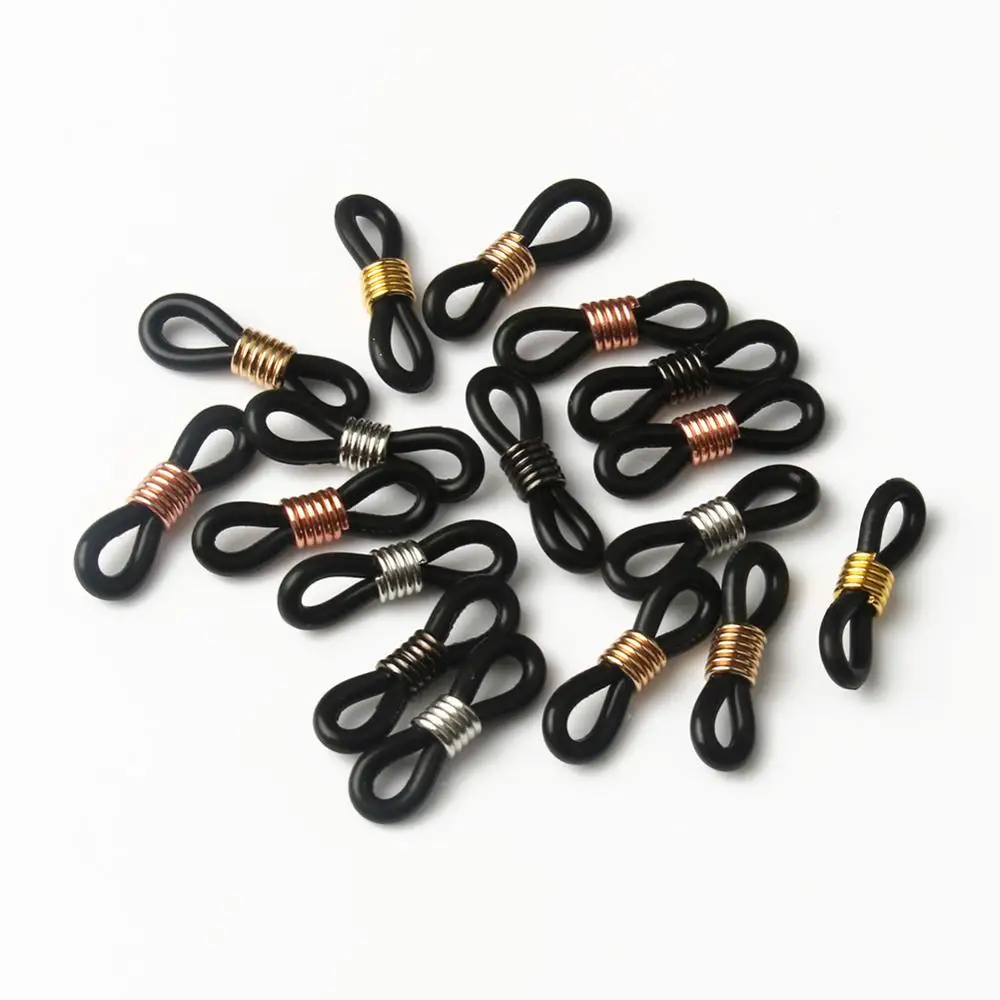 

20PCS Plastic Silicone Glasses Chain Connection Glasses Chain Antiskid Rubber Ring Strap Extension Spring DIY Eyeglasses Rope