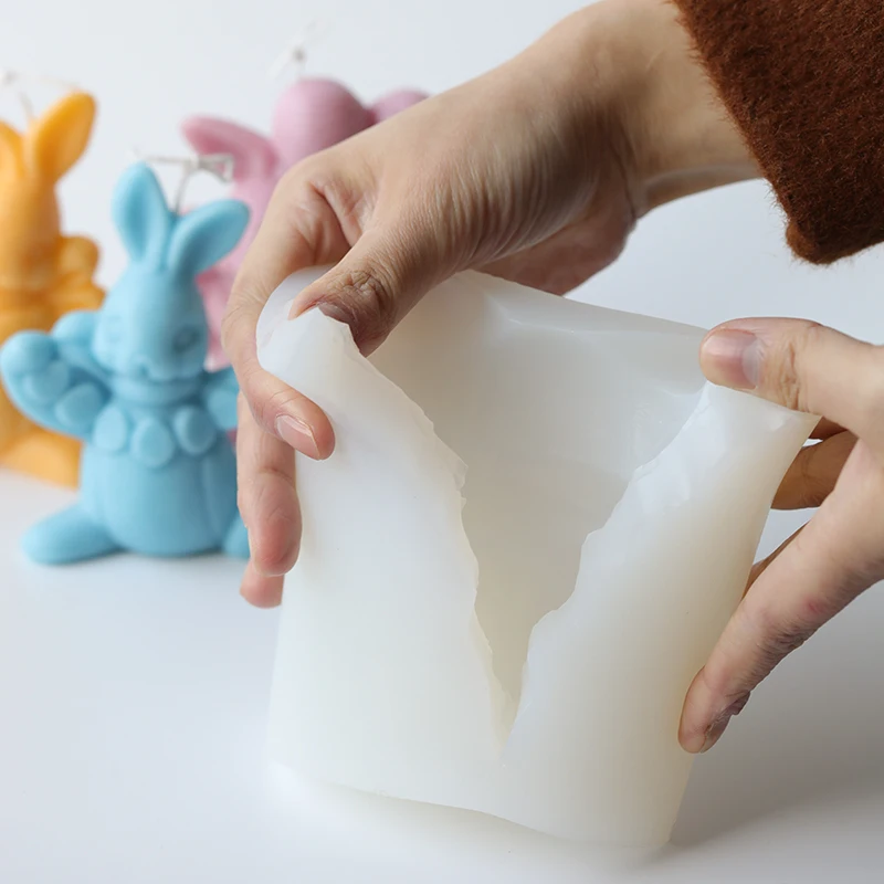

Cute Big Rabbit Creative Candle Silicone Mold DIY Love Moon Aromatic Candle Making Soap Resin mold Gift Craft Supplie Home Decor
