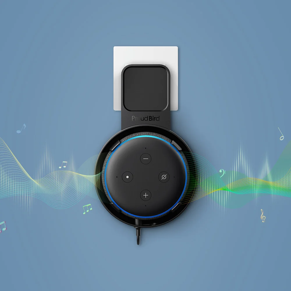 GGMM розетка настенная Подставка-вешалка для Amazon Alexa Echo Dot 3rd Gen работает с Amazon Echo Dot 3, чехол-держатель для спальни