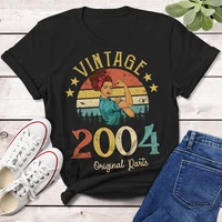 Vintage 2004 Original Parts  T-Shirt 18 Years Old 18th Birthday Gift Idea Women Girls Wife Daughter Retro Tshirt Tee Clothing