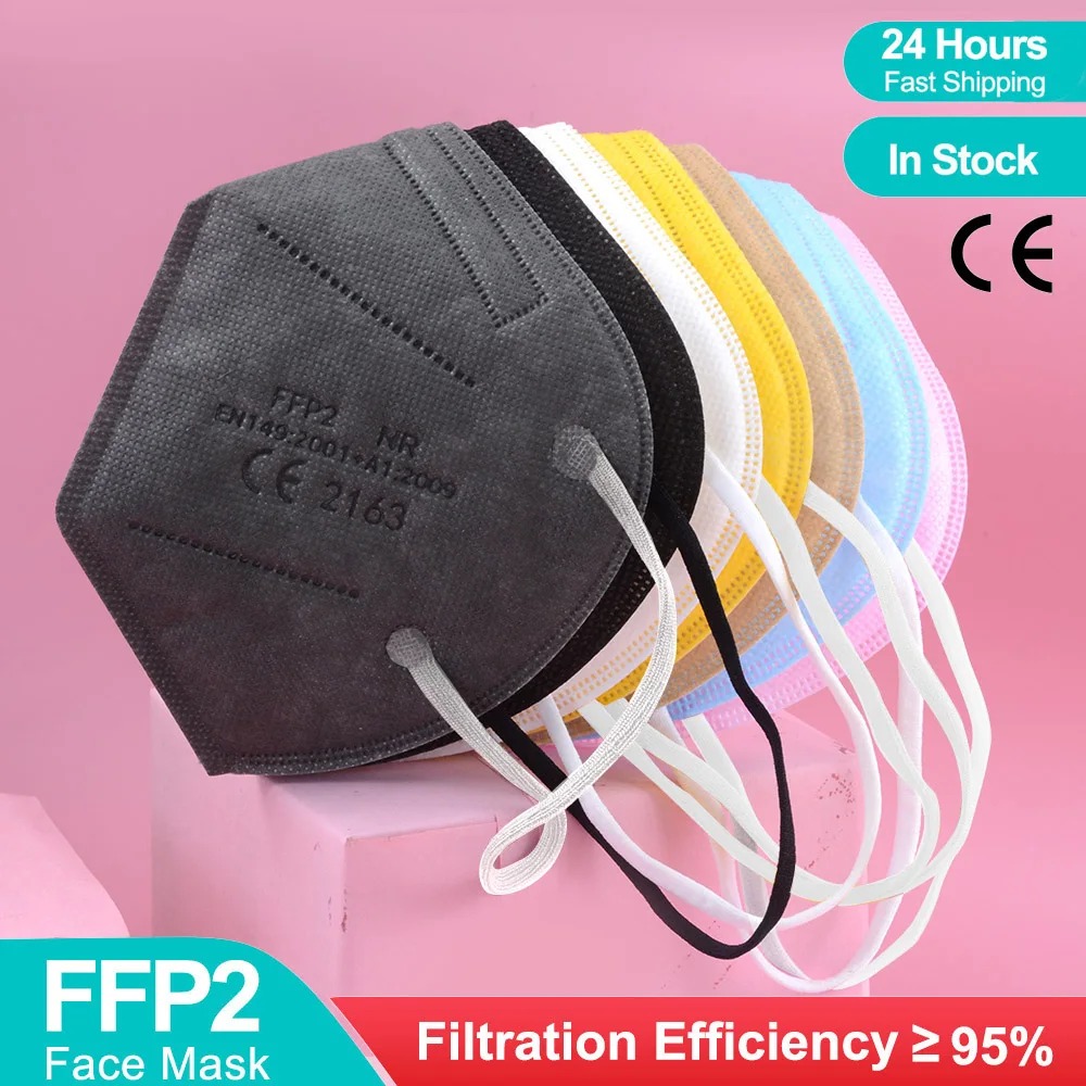 FFP2 маска KN95 фильтр FFP2Mask 5-Слои защитный респиратор Маска для лица многоразовая