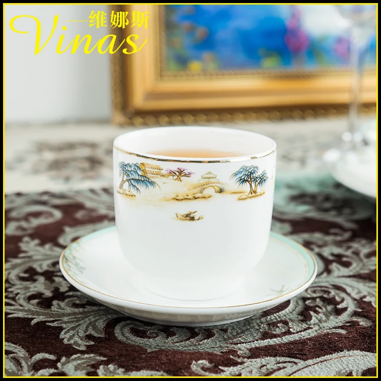 Европейский гостиничный керамический набор посуды тарелка для риса круглое