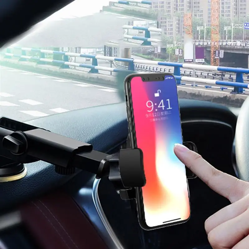 

Держатель телефона для iPhone, подставка с гравитационной основой, регулируемый автомобильный держатель для телефона, многофункциональный ав...