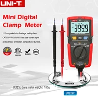 uni t ut125c mini pocket digital multimeter temperature tester resistor capacitor frequency diode ncv test low voltage display