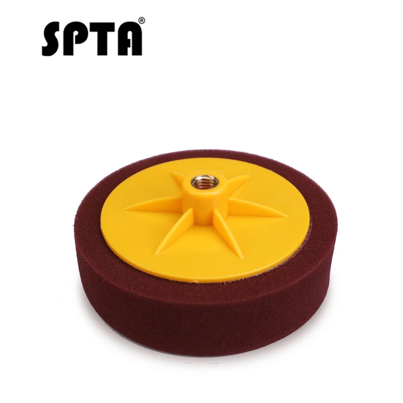 Dark Red Coarse Pad SPTA 6 дюймов/150 мм полировальный диск с M14 резьбой опорная пластина автомобильная краска воск полировка губка полировальный диск для RO полировщик - Цвет: Dark Red Coarse Pad