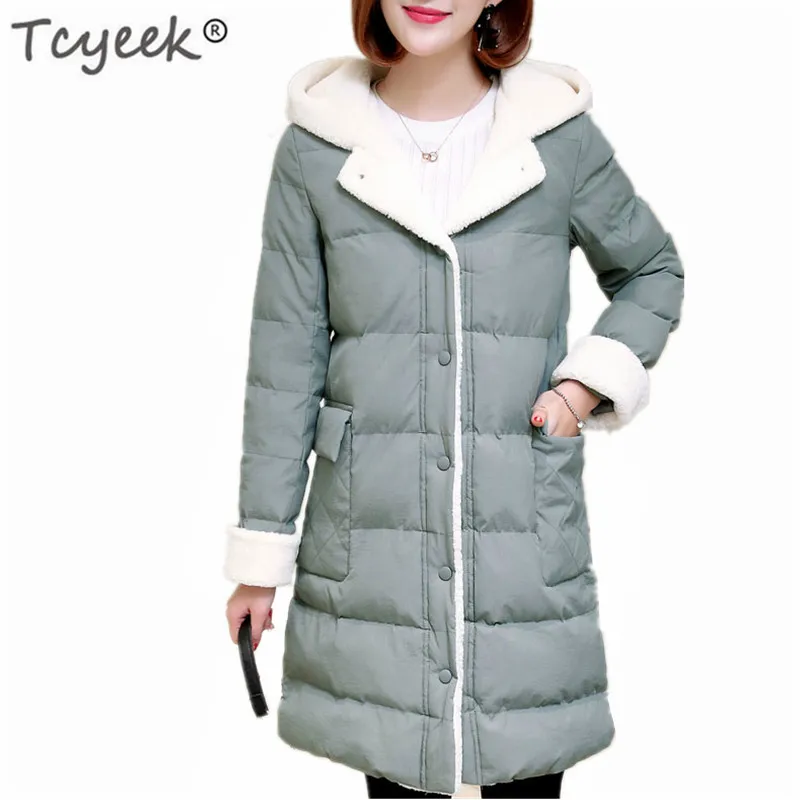 Длинные парки зимняя куртка женская шапка с капюшоном бархатное пальто плотная