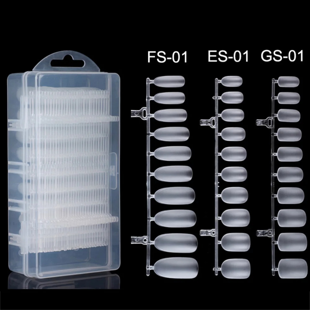 

300PCS Semi-finished Fake Nail Tablet Ultrathin False Nail Tips High-grade Traceless Frosting Fake Nails Piece Artificial False