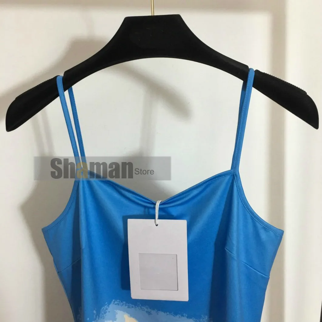 

luxury designer 2021 spring summer women clothes ocean blue sexy elasticity slim fit mini party bodycon Dresses woman dress S-L