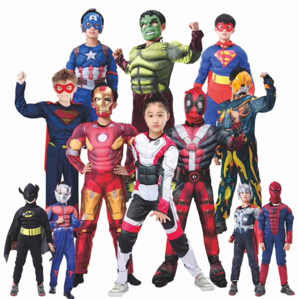 Карнавальный костюм на Хэллоуин супергероя Марвел Человек-паук железный человек