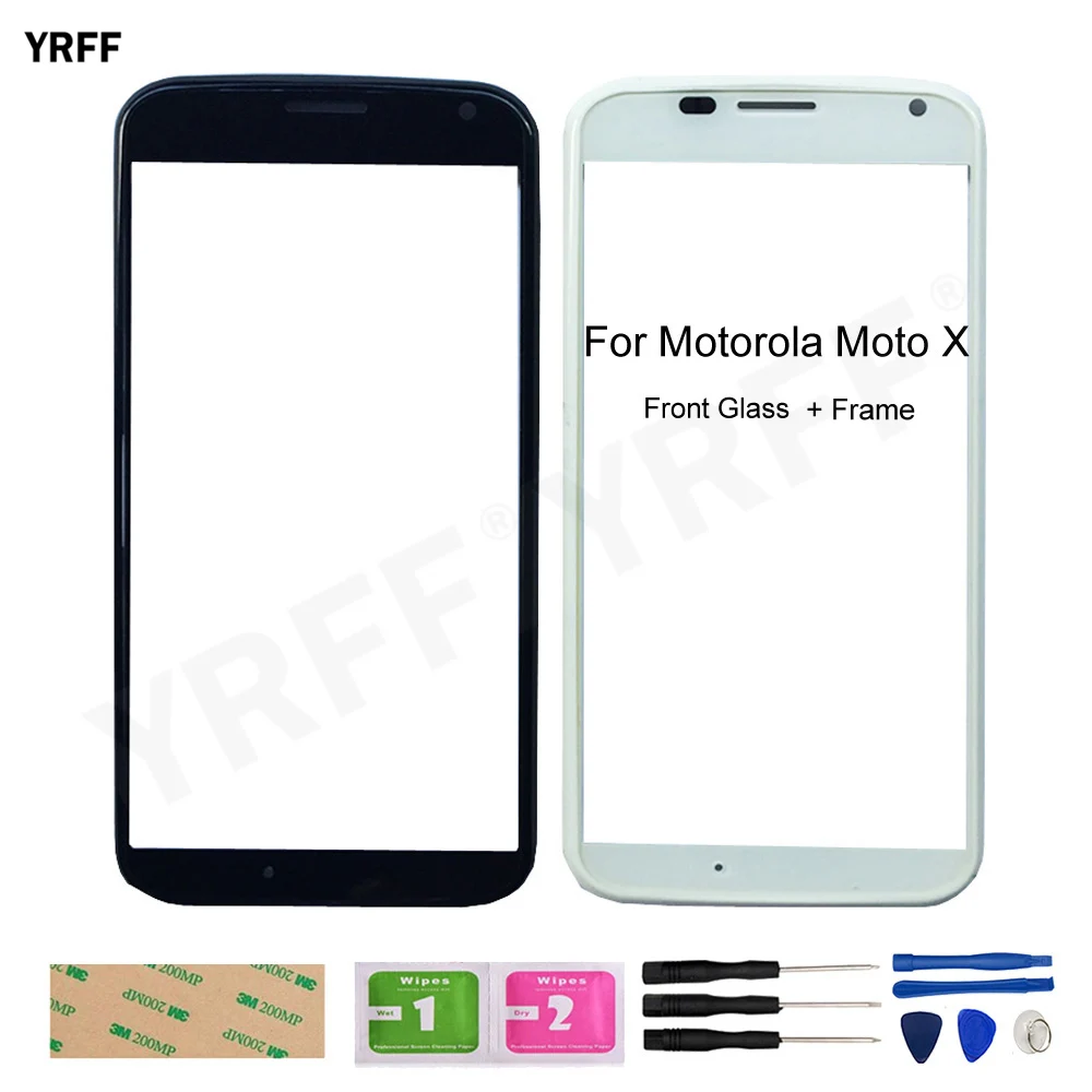 С рамкой 4 7 ''Передняя стеклянная сенсорная панель для Motorola Moto X (без