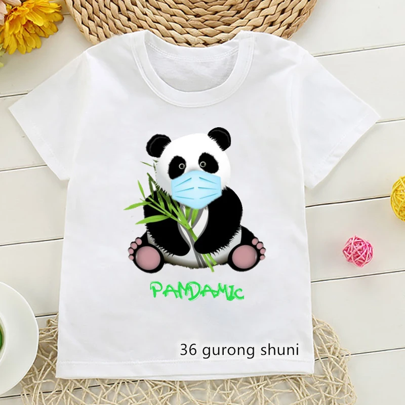 

2021 hot sale children's t-shirt funny panda cartoon print girls t-shirts vogue hip-hop boys t shirts summer toddler tshirt tops