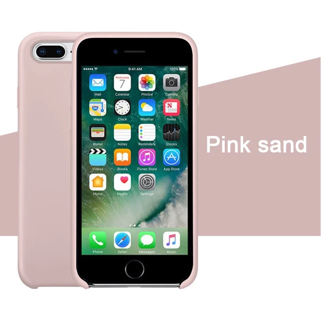 Sand Pink Роскошный силиконовый чехол для iphone 7 8 6S 6 Plus 11 Pro X XS чехол для MAX XR на Apple iphone 7 8 plus X 10 чехол официальный - Цвет: Sand Pink