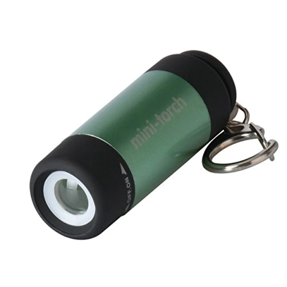 Светодиодный фонарик SKYWOLFEYE портативный мини-брелок USB Перезаряжаемый Карманный фонарик лампа IP67 Водонепроницаемый 9,6 - Испускаемый цвет: Green