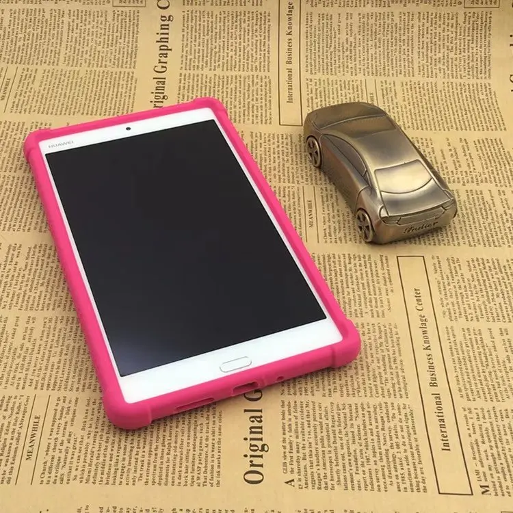 rose red Дети Shockroof Стенд чехол для huawei MediaPad T3 10 силиконовый чехол для планшета AGS-L09 AGS-L03 W09 9,6 дюймов оболочка+ ручка - Цвет: rose red