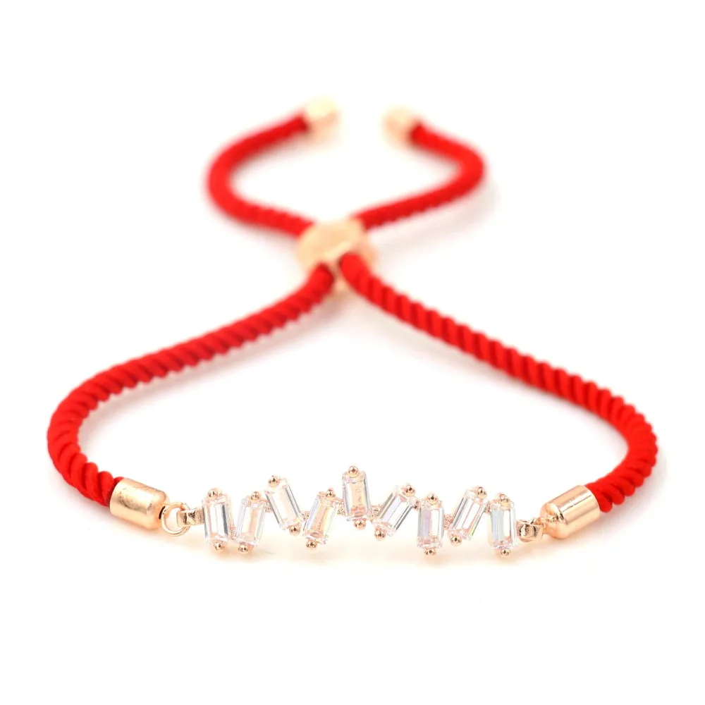 Женский геометрический Асимметричный браслет с микрозакрепкой из циркона