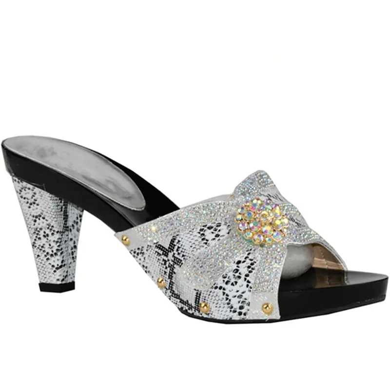 Босоножки женские с открытым носком Свадебная обувь для вечеринки украшенная