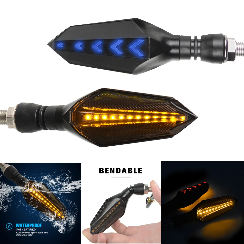 Поворотники для мотоциклов световой поворотник с потоковой водой светодиодная