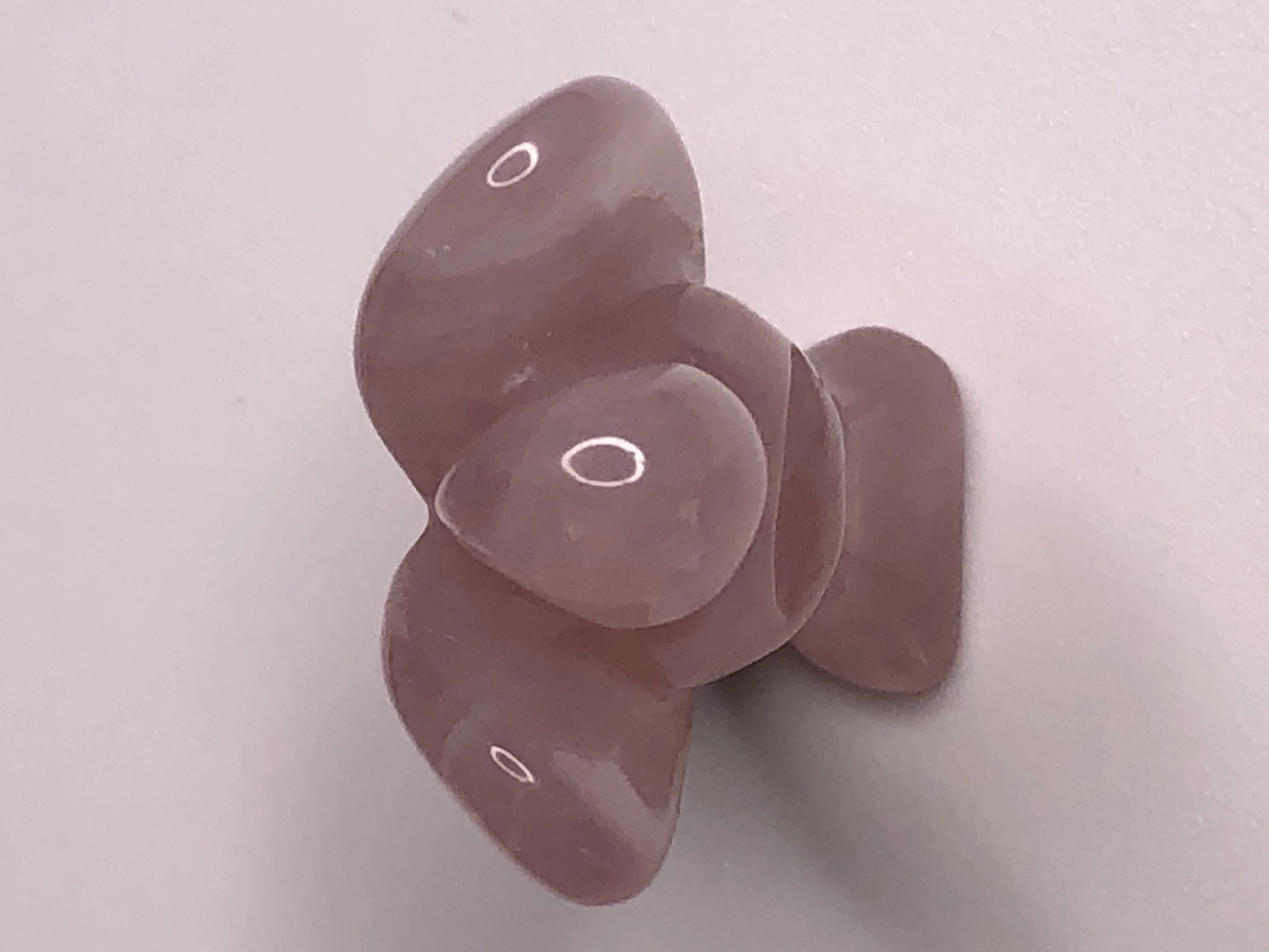 

natural rose quartz crystal little angle carving