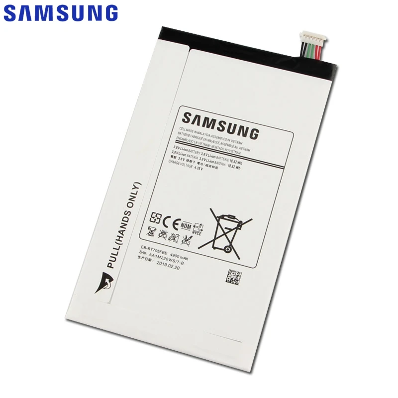Оригинальная сменная батарея samsung EB-BT705FBE EB-BT705FBC для Galaxy Tab S 8,4 T705 T700 настоящая батарея для планшета 4900 мАч