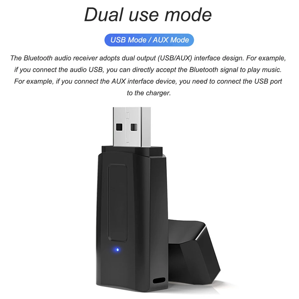 Bluetooth 5 0 приемник 3 мм адаптер Бесплатный привод USB беспроводной для автомобиля ТВ