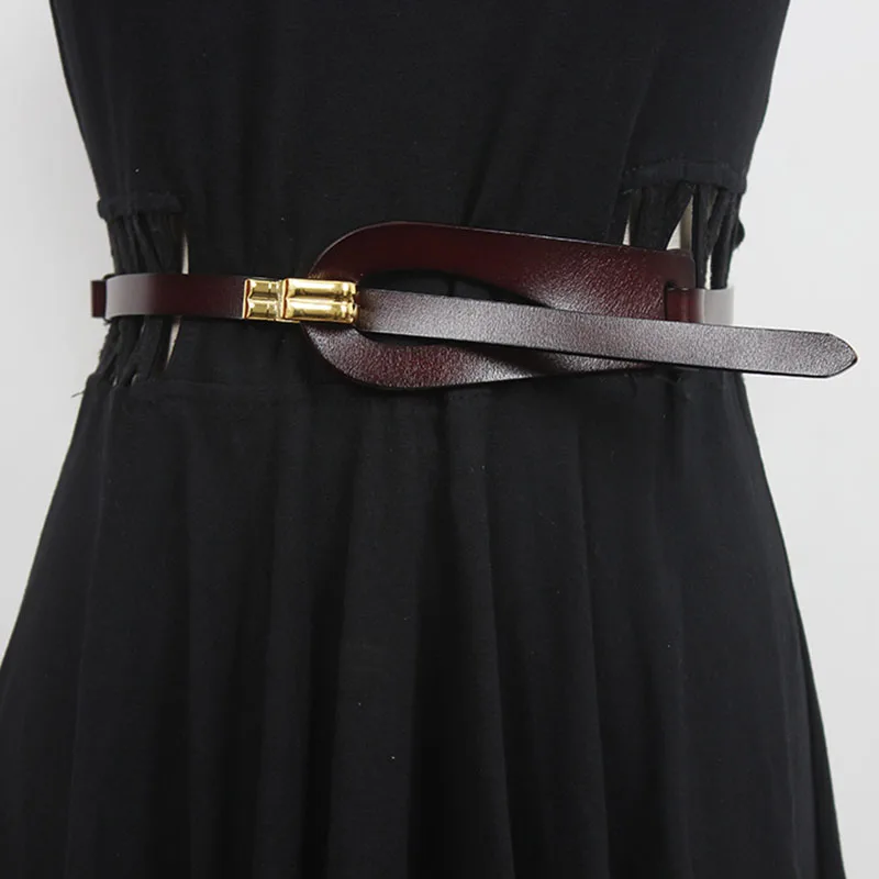 

SeeBeautiful Adjustable Length PU Leather Girdle Waist Belts Woman Spring Summer 2021 New Tide Fashion All Match E443