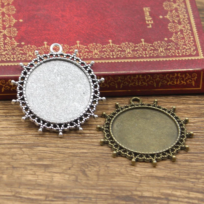 Стеклянная основа штурвал для кабошона размером 30 мм 2 шт. | Украшения и