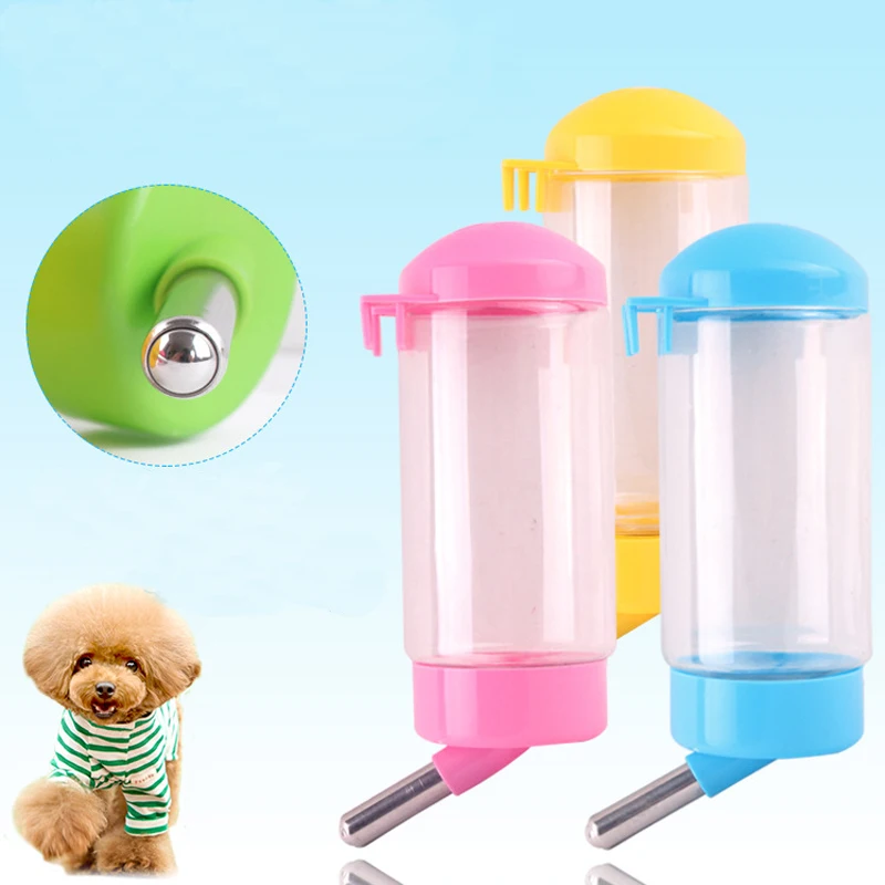 

Продукты для домашних животных 400 мл Кормления Собаки с защитой от Нержавеющая сталь воды поилка для животных Собака висит бутылка Диспенс...