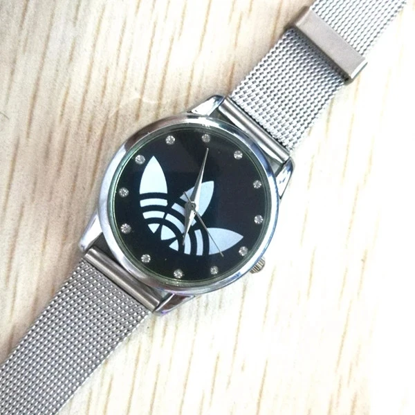 

reloj mujer Women Watch Fashion Metal Mesh Stainless Quartz Wristwatch Luxury Brand Women Crystal Dress Watches Bear Clock