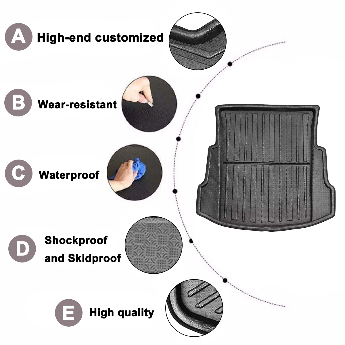 Напольный коврик для Tesla Model 3 чехол багажника на заднюю панель матовый напольный