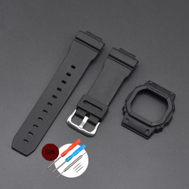 Ремешок сменный для Casio G Shock DW5600 DW5610 GWB5600HR GWM5610 силиконовый чехол смарт