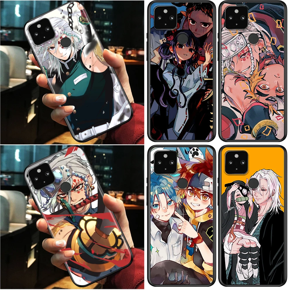 

Japanese Anime Uzui Tengen Shockproof Cover for Google Pixel 5 4 5A 4A XL 5G Black Phone Case Shell Soft Fundas Capa