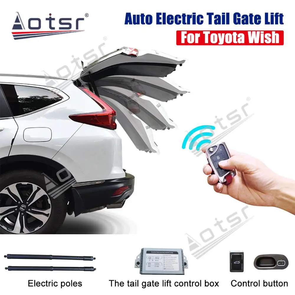 

Smart Auto Electric Tail Gate Lift for Toyota Wish 2016+ with Remote Control Drive Seat Button Control Set Height Avoid Pinch