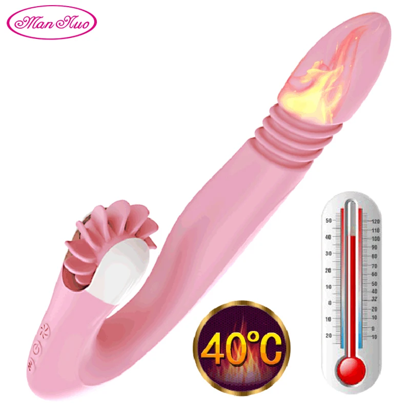 Человек НУО лизание поцелуй Отопление вибратор вращение язык секс стимулятор