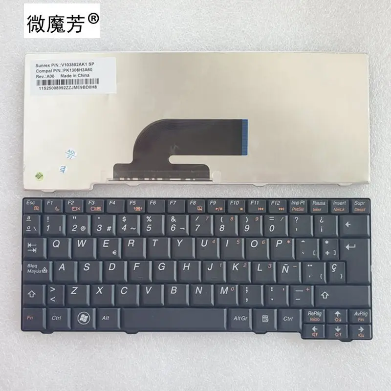 

New Spanish SP keyboard For Lenovo IdeaPad S10-2 S10-2C S10-3 S10-3C S11 20027 laptop