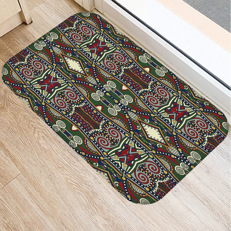 Напольный коврик в национальном стиле фланелевый абсорбирующий для входной