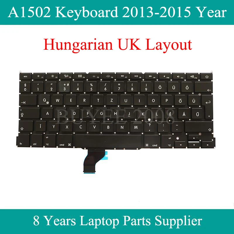 

Подсветка клавиатуры A1502, Венгерская, для Macbook Pro, британская раскладка, A1502, 2013, 2014, 2015 год, Испытано