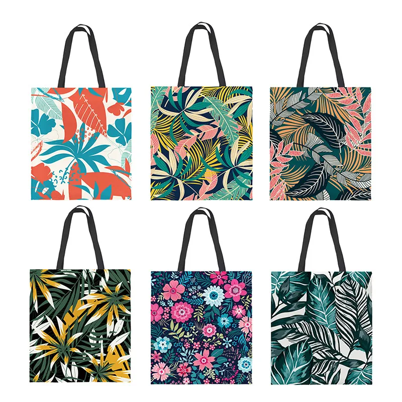 

Новая многоразовая сумка для покупок, жаккардовая Холщовая Сумка для покупок, Большая складная сумка-тоут унисекс, жаккардовая Сумка-тоут с...