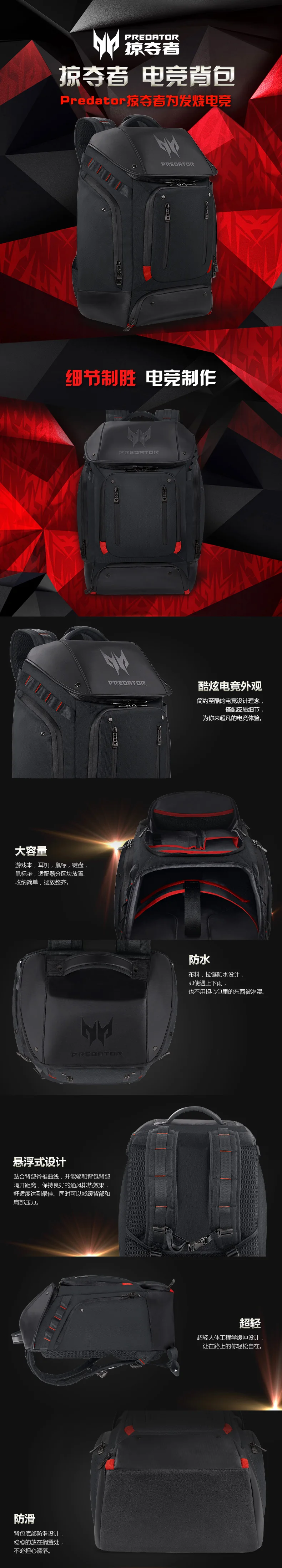 Новейший лучший 1:1 рюкзак для ноутбука подходит для ACER PREDATOR 15,6 дюймов Smart Cover для ACER 17,3 дюймов защитная сумка