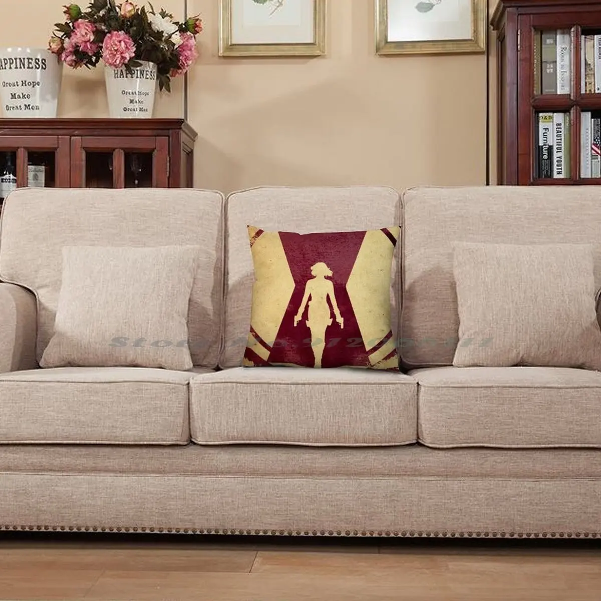 Наволочка для подушки из хлопка и льна с принтом &quotубийца&quot | Дом сад