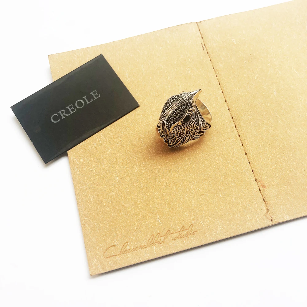 Кольцо с трехмерной вставкой Сокол модное ювелирное изделие из стерлингового