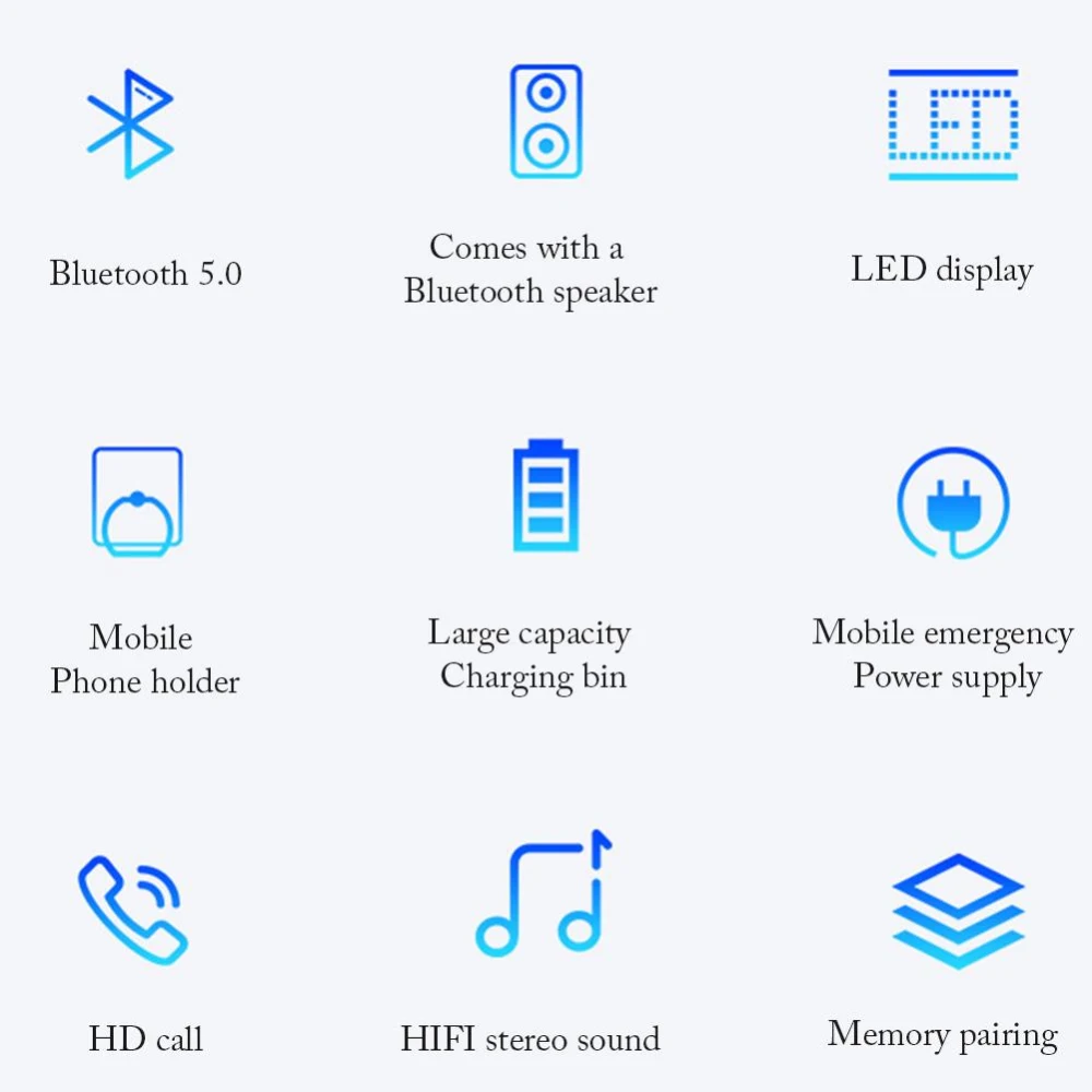 

New F9 TWS Wireless Bluetooth 5.0 Headphones Mini HiFI Stereo In-Ear Sports Running Headset for IOS Android Phones HD Call