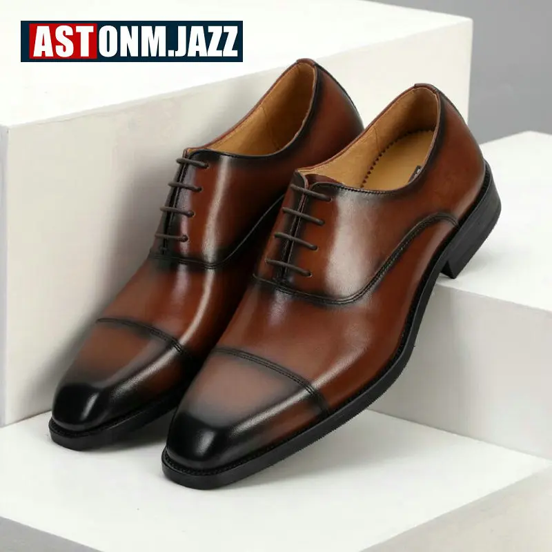 Мужская повседневная обувь мужская Свадебная с перфорацией типа броги из