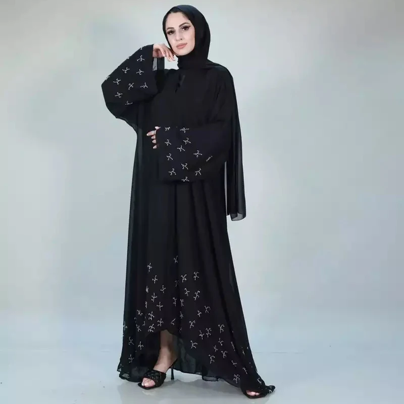 Абайи из дубай, Турция мусульманское Абая для женщин хиджаб или вечернее платье Кафтан Исламская одежда Vestido арабское MujeF917