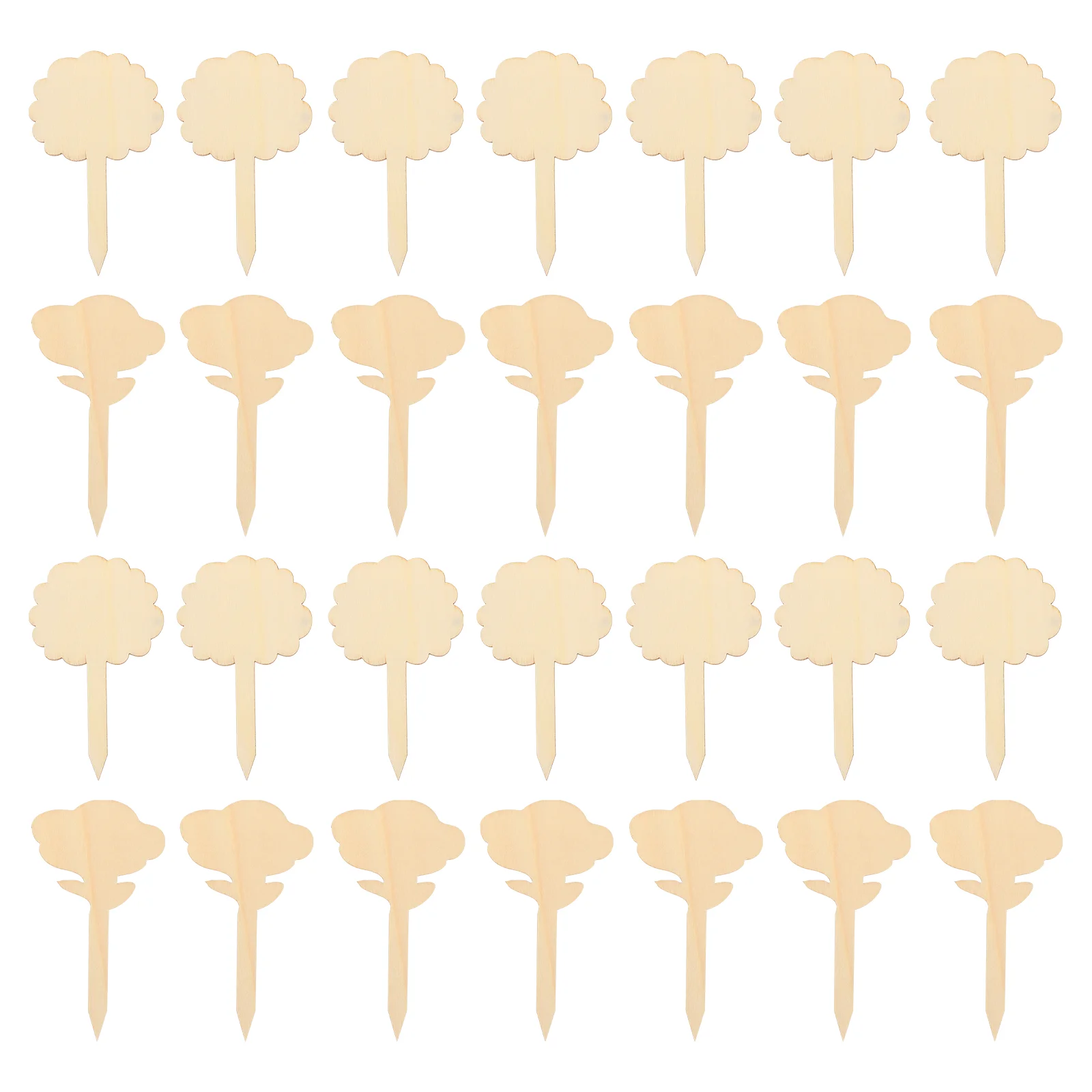 

50Pcs Wood Plant Labels Garden Markers Plant Classification Signs Decorations