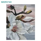 Набор для рисования по номерам на холсте Цветы без рамки, 60x75 см