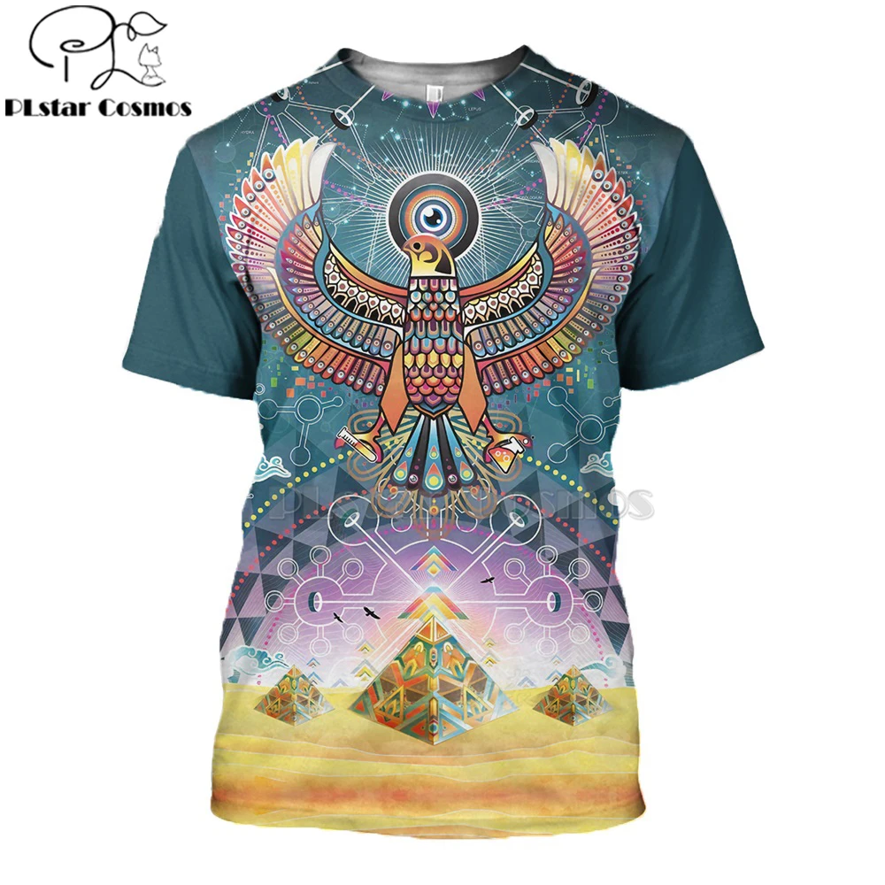 Футболка Ретро с принтом таинственного орнамента 3d Тотем из Египта в стиле