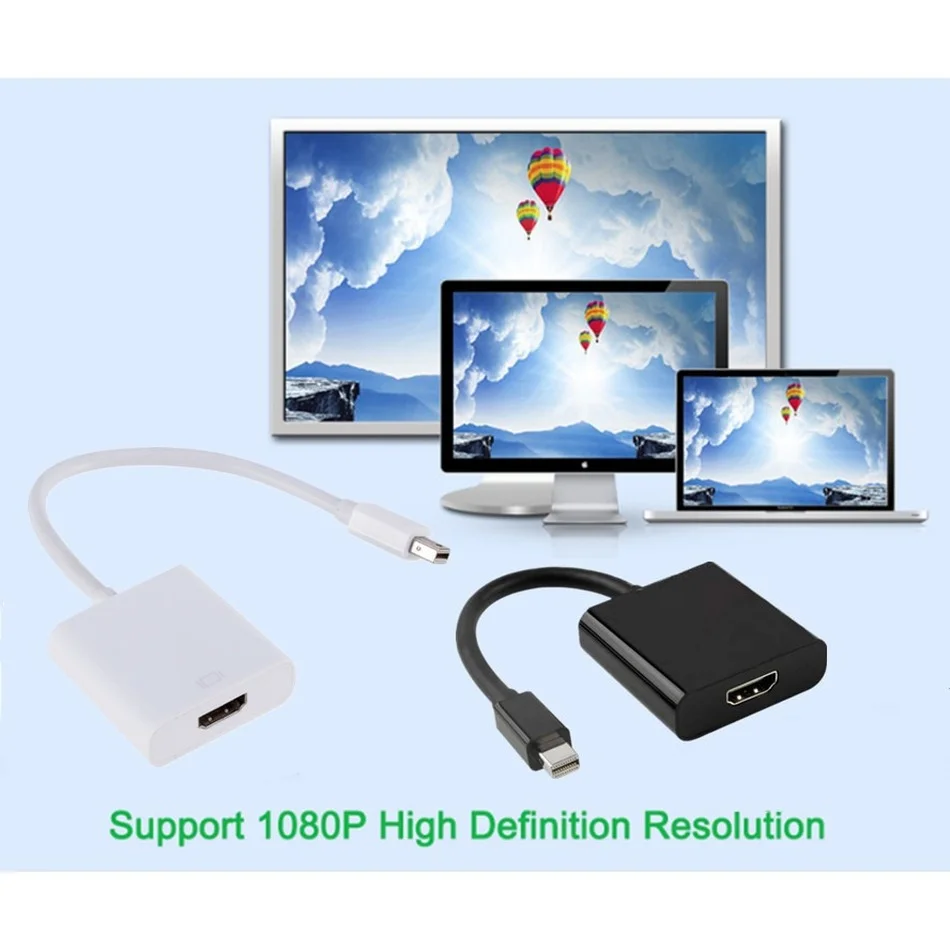 Переходник Mini DisplayPort на HDMI Мини DP кабель Thunderbolt 2 конвертер для MacBook Air 13 Surface Pro 4 |